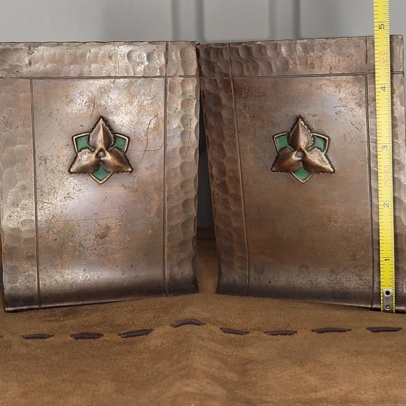 Craftsman Studios hand forged copper bookends - Picture 6 of 7